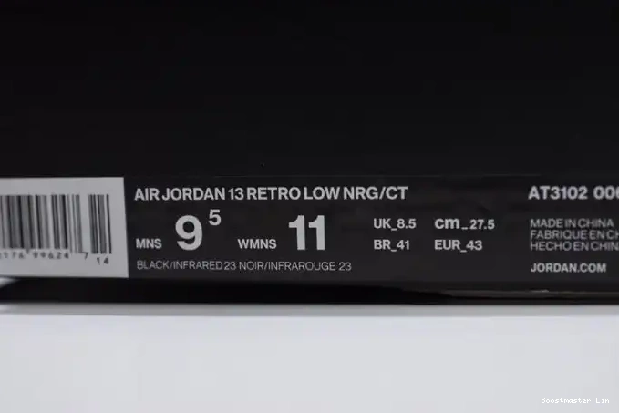 Bmlin shoes AT3102-006 Infrared x Low 13 Clot Black Air Jordan 0613
